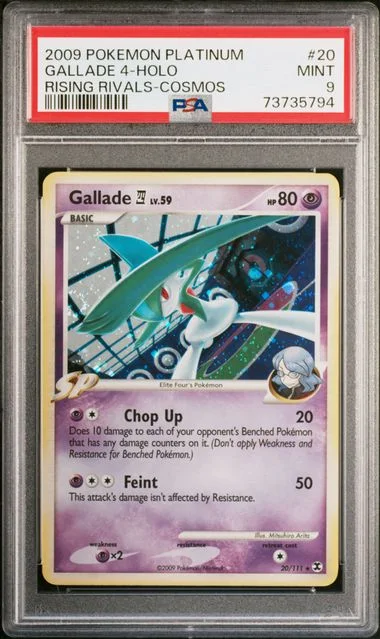 2009 Pokemon Platinum Rising Rivals Cosmos Holofoil Gallade 4 #20 card image
