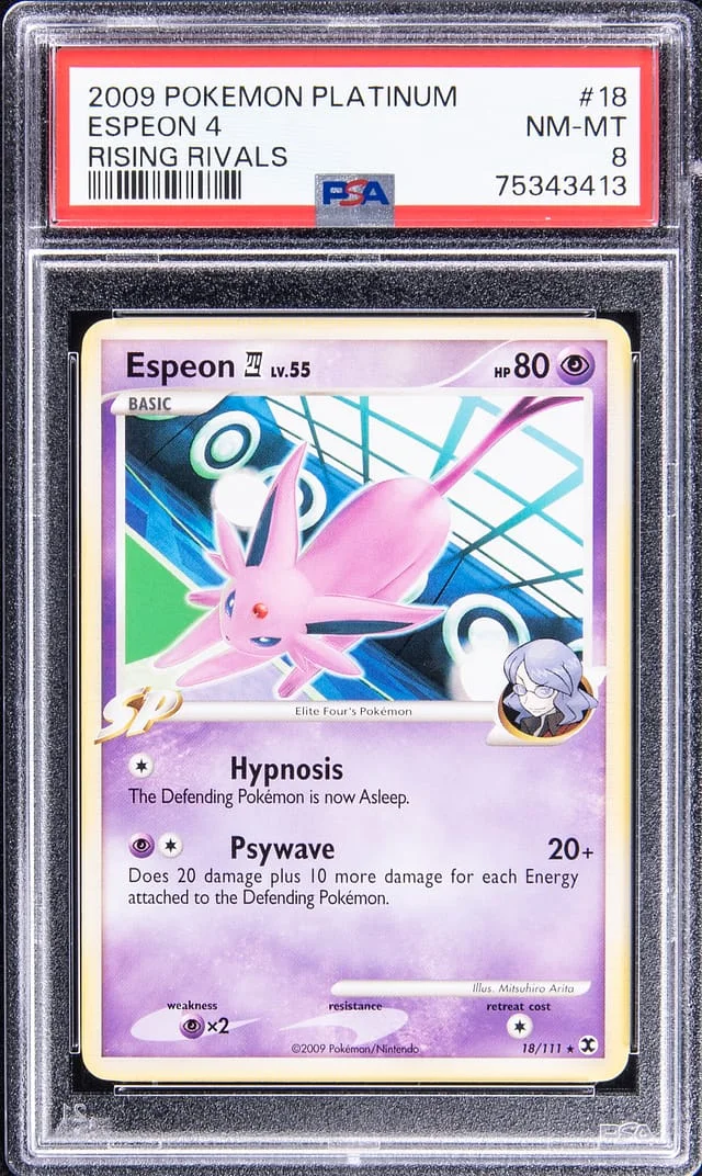 2009 Pokemon Platinum Rising Rivals Espeon 4 #18 card image