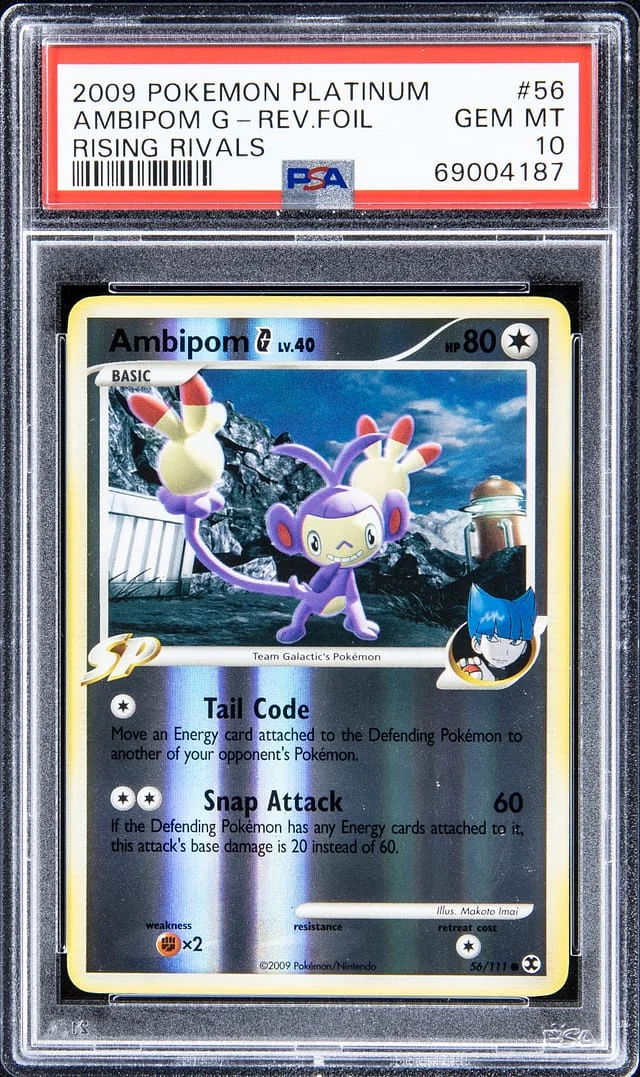 2009 Pokemon Platinum Rising Rivals Reverse Foil Ambipom G #56 card image