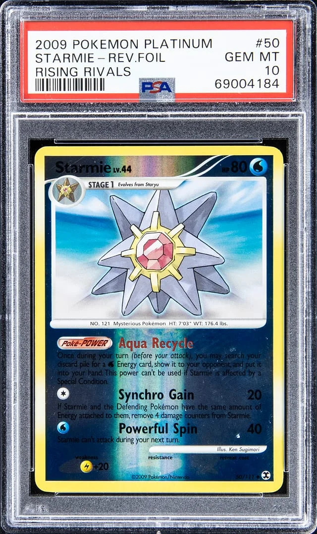 2009 Pokemon Platinum Rising Rivals Reverse Foil Starmie #50 card image