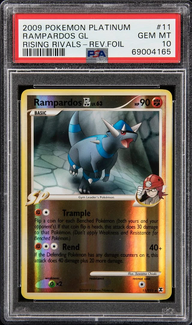 2009 Pokemon Platinum Rising Rivals Reverse Holofoil Ramparados GL #11 card image