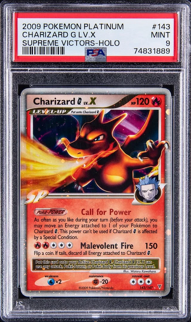 2009 Pokemon Platinum Supreme Victors Holo Charizard G Lv. X #143 card image