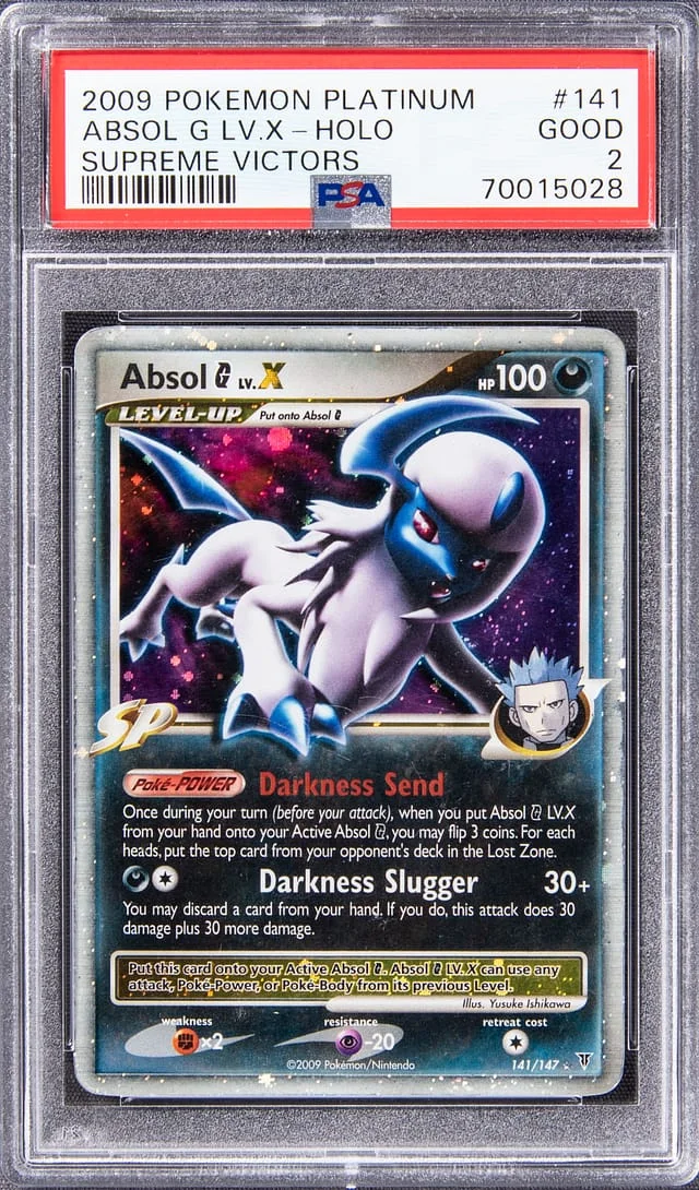 2009 Pokemon Platinum Supreme Victors Rare Holofoil Absol G LV.X #141 card image