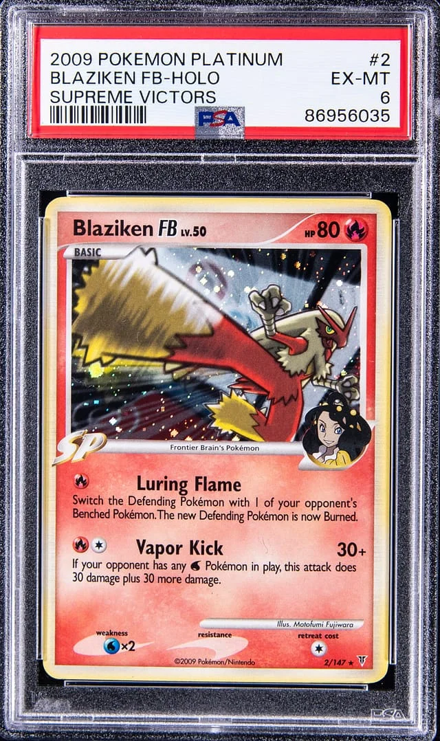 2009 Pokemon Platinum Supreme Victors Rare Holofoil Blaziken FB #2 card image