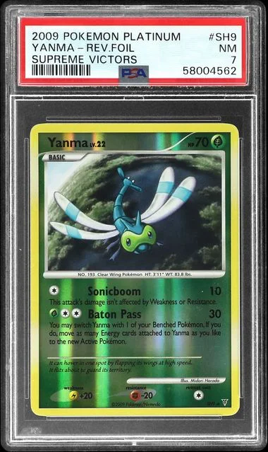 2009 Pokemon Platinum Supreme Victors Rare Reverse Foil Yanma #SH9 card image