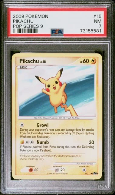2009 Pokemon Pop Series 9 Pikachu #15 card image