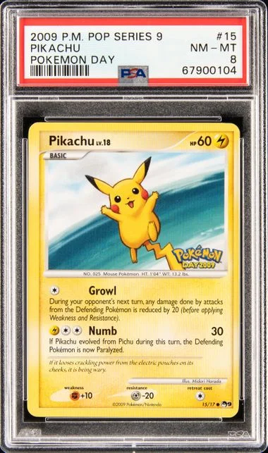 2009 Pokemon Pop Series 9 Pokemon Day Pikachu #15 card image