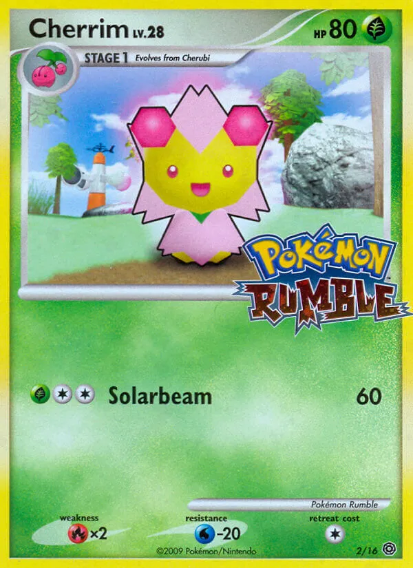 2009 Pokémon Rumble Cherrim #02/16 Unlisted card image