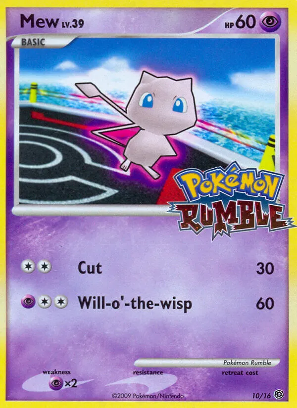 2009 Pokémon Rumble Mew #10/16 Unlisted card image