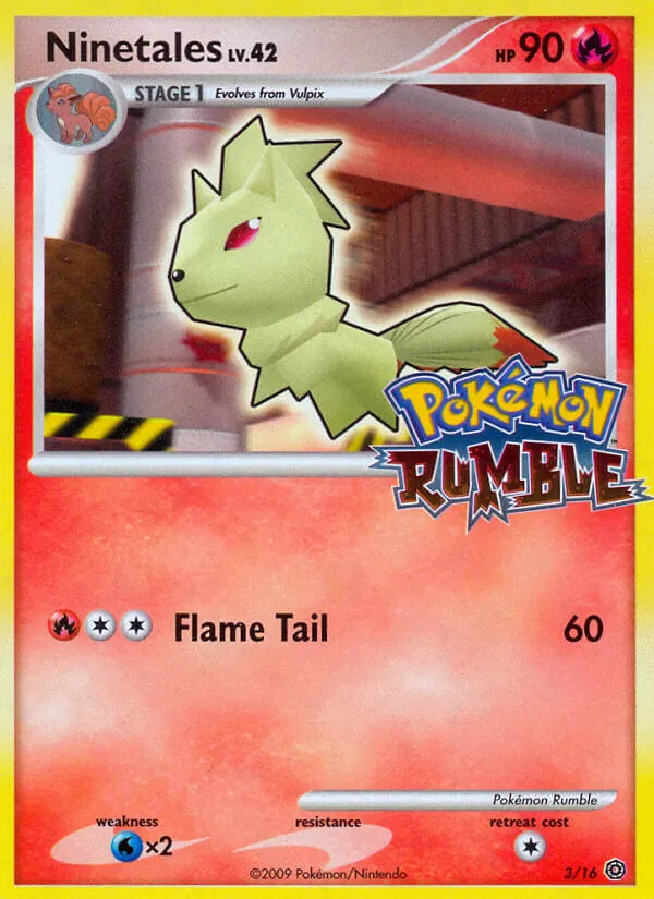 2009 Pokémon Rumble Ninetales #03/16 Unlisted card image