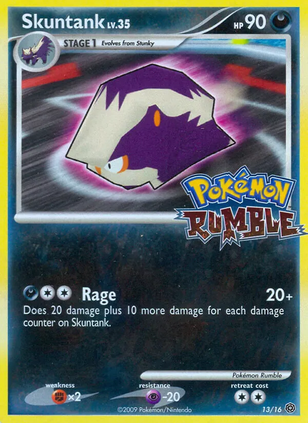 2009 Pokémon Rumble Skuntank #13/16 Unlisted card image