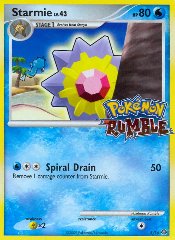2009 Pokémon Rumble Starmie #05/16 Unlisted card image