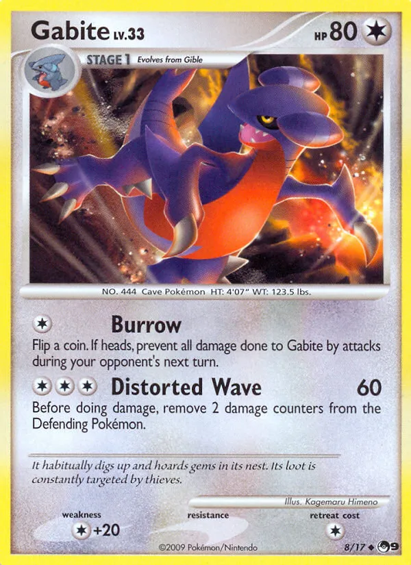 2009 POP Series 9 Gabite Uncommon #08/17 Uncommon card image