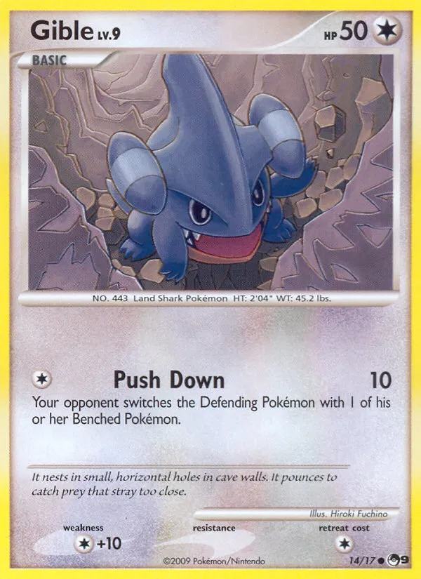 2009 POP Series 9 Gible Common #14/17 Common card image