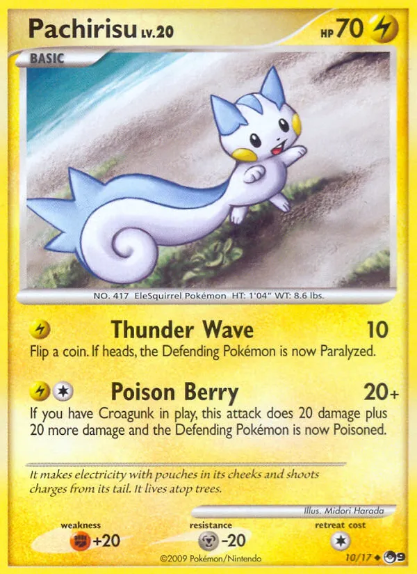 2009 POP Series 9 Pachirisu Uncommon #10/17 Uncommon card image