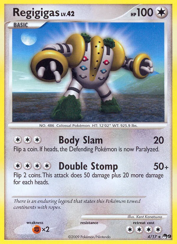 2009 POP Series 9 Regigigas Rare #04/17 Rare card image