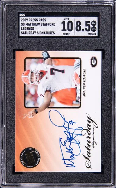 2009 Press Pass Legends Saturday Signatures Matthew Stafford #Ms2 card image