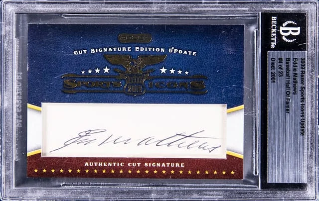 2009 Razor Sports Icon Update Baseball Hall of Famer Eddie Mathews #4 card image