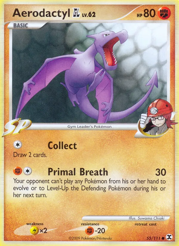 2009 Rising Rivals Aerodactyl GL Common #055/111 Common card image