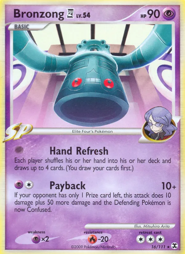 2009 Rising Rivals Bronzong E4 Rare #016/111 Rare card image