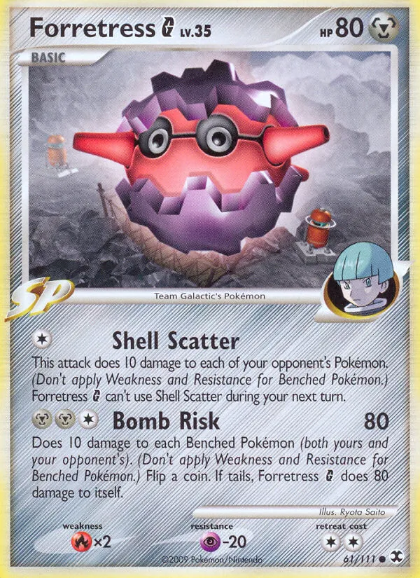 2009 Rising Rivals Forretress G Common #061/111 Common card image