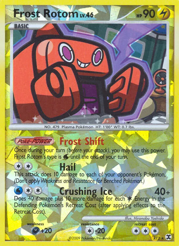 2009 Rising Rivals Frost Rotom Rare #RT2 Rare card image