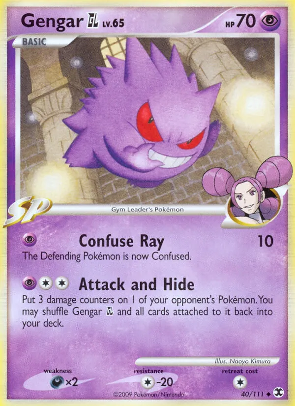 2009 Rising Rivals Gengar GL Uncommon #040/111 Uncommon card image