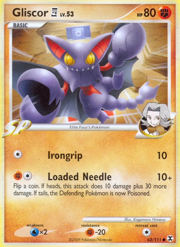 2009 Rising Rivals Gliscor E4 Common #062/111 Common card image