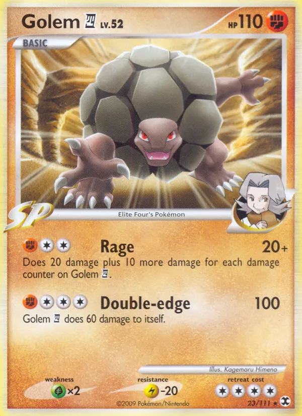 2009 Rising Rivals Golem E4 Rare #023/111 Rare card image