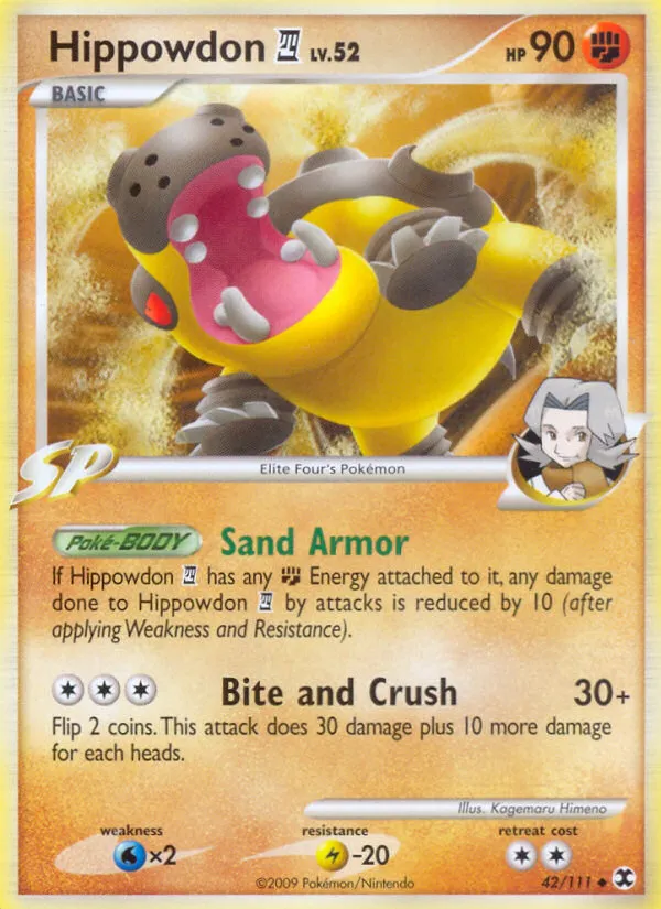 2009 Rising Rivals Hippowdon E4 Uncommon #042/111 Uncommon card image