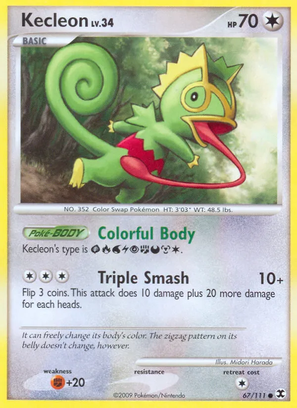 2009 Rising Rivals Kecleon Common #067/111 Common card image