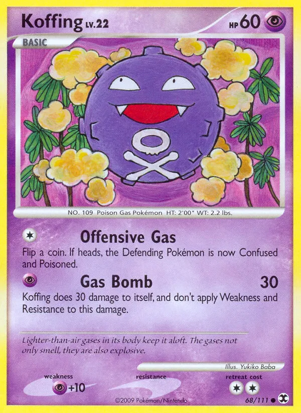 2009 Rising Rivals Koffing Common #068/111 Common card image