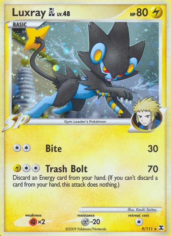 2009 Rising Rivals Luxray GL Rare Holo #009/111 Rare Holo card image