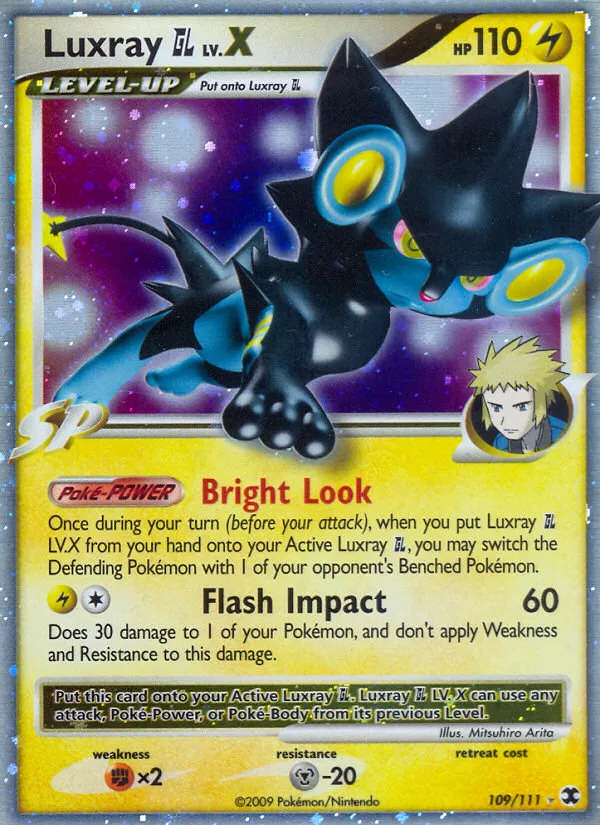 2009 Rising Rivals Luxray GL LV.X Rare Holo LV.X #109/111 Rare Holo LV.X card image