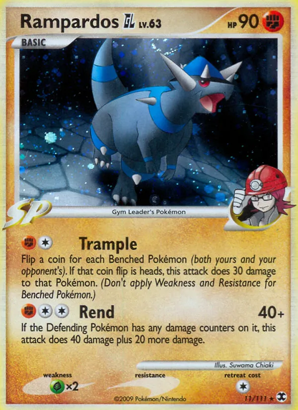2009 Rising Rivals Rampardos GL Rare Holo #011/111 Rare Holo card image