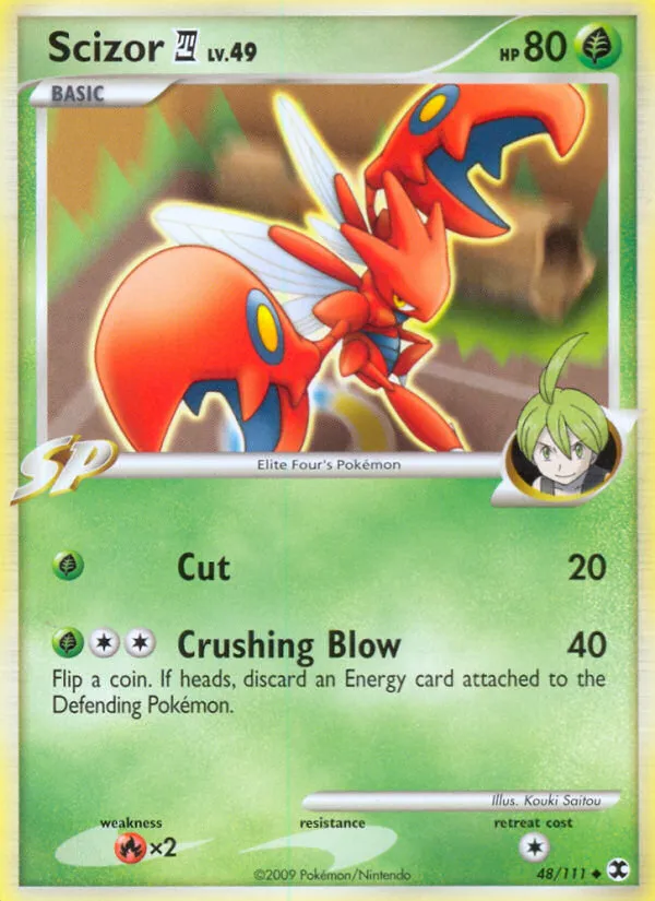 2009 Rising Rivals Scizor E4 Uncommon #048/111 Uncommon card image