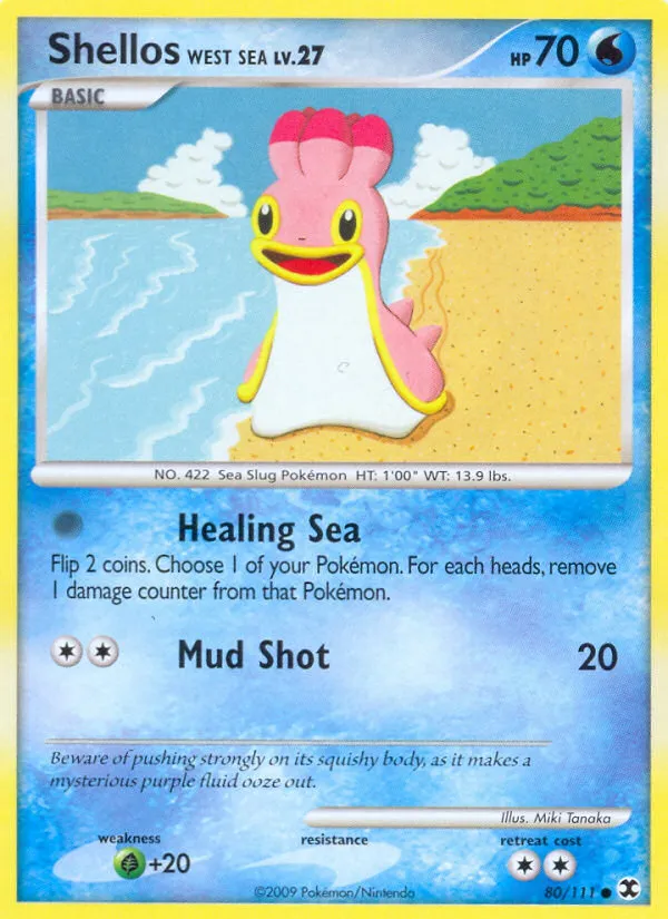 2009 Rising Rivals Shellos West Sea Common #080/111 Common card image