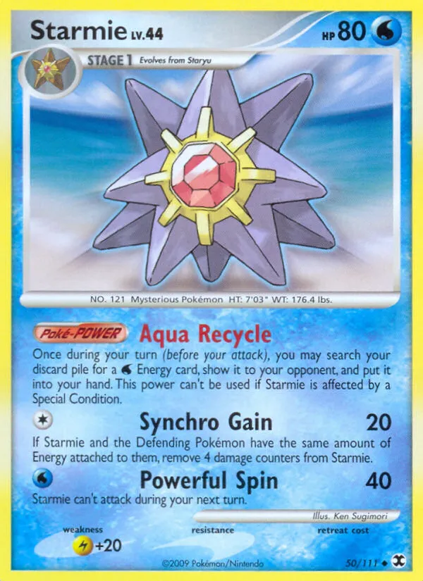 2009 Rising Rivals Starmie Uncommon #050/111 Uncommon card image
