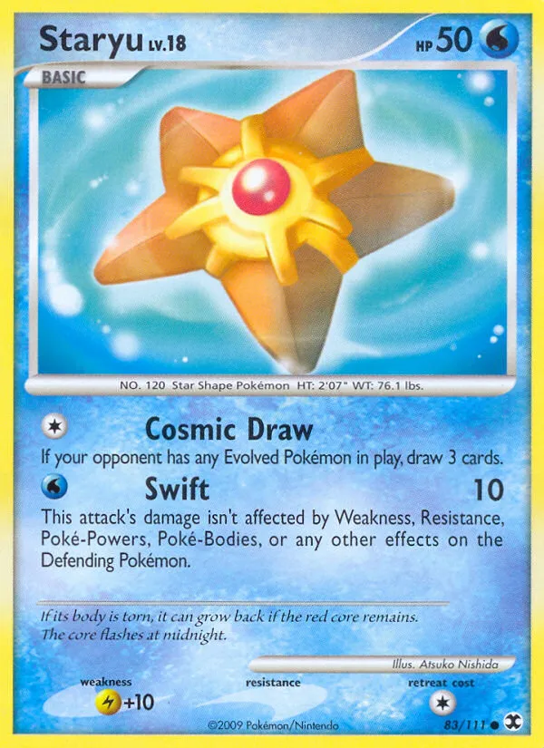 2009 Rising Rivals Staryu Common #083/111 Common card image