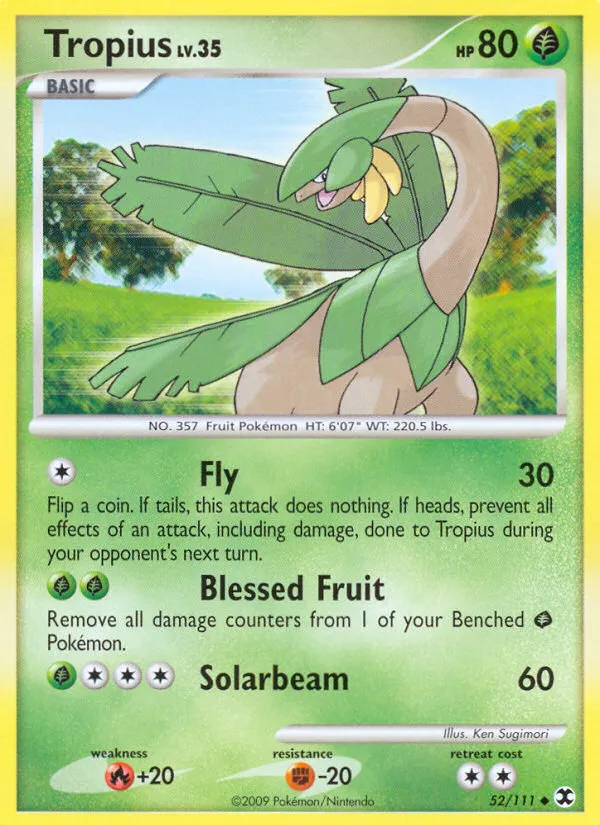 2009 Rising Rivals Tropius Uncommon #052/111 Uncommon card image