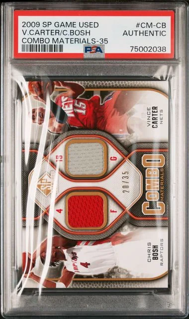 2009 SP Game Used Cm-Cb Chris Bosh/Vince Carter Combo Materials #35 card image