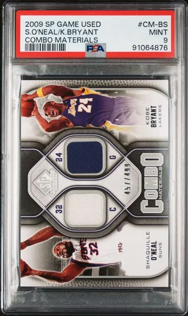 2009 SP Game Used Kobe Bryant/Shaquille O'Neal Game-Used Combo Materials #CM-BS card image