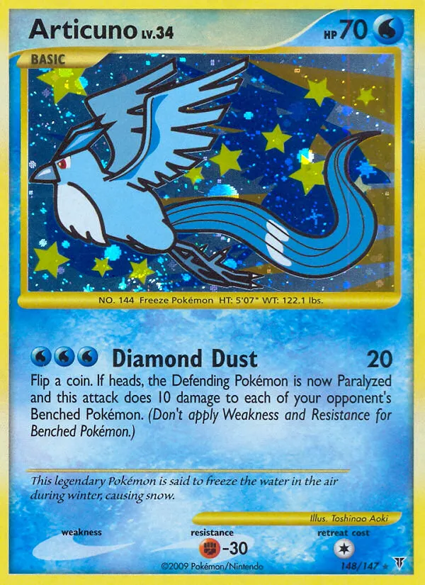 2009 Supreme Victors Articuno #148/147 Rare Secret card image