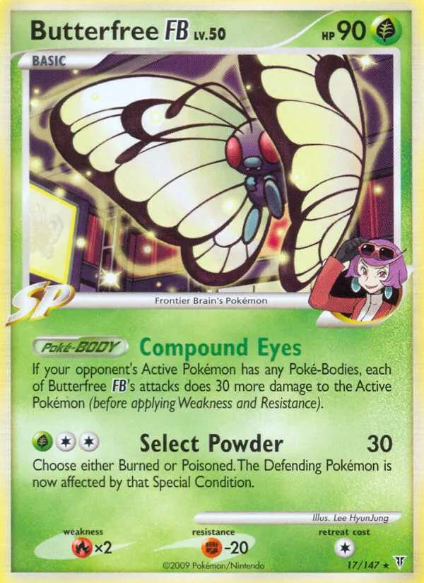2009 Supreme Victors Butterfree FB #017/147 Rare card image