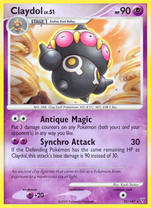 2009 Supreme Victors Claydol #022/147 Rare card image