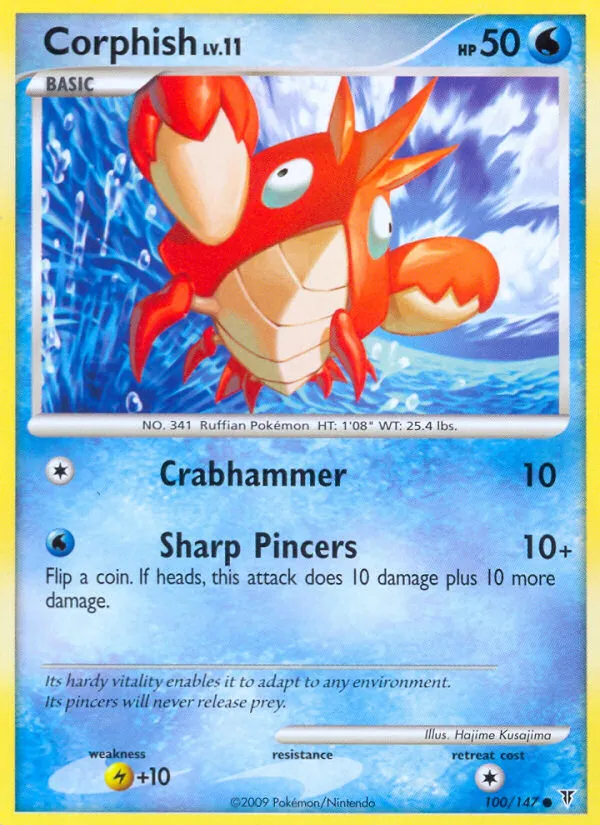 2009 Supreme Victors Corphish Common #100/147 Common card image