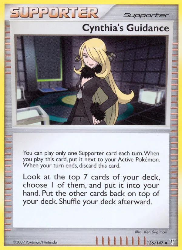 2009 Supreme Victors Cynthia's Guidance #136/147 Uncommon card image