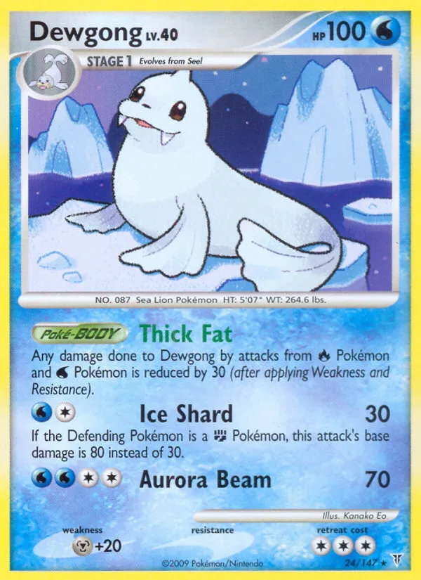 2009 Supreme Victors Dewgong #024/147 Rare card image