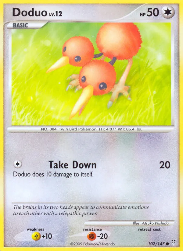 2009 Supreme Victors Doduo Common #102/147 Common card image