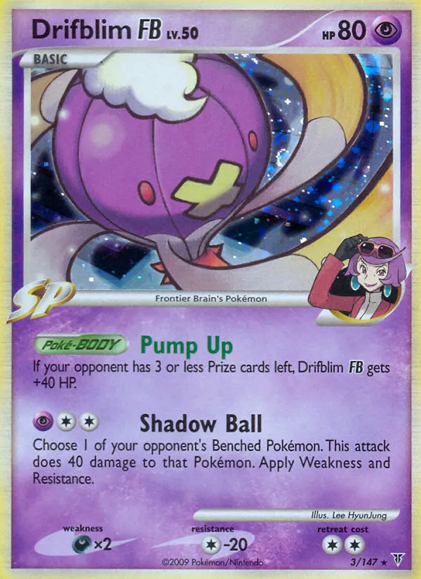 2009 Supreme Victors Drifblim FB #003/147 Rare Holo card image